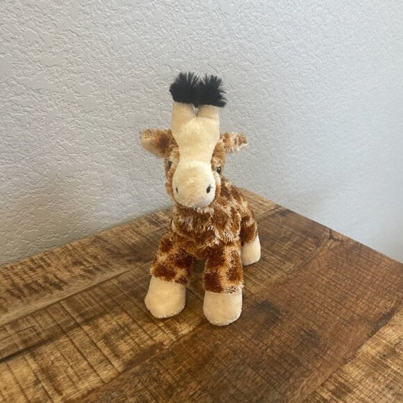 Aurora Giraffe Brown Tan Plush Bean Bag Soft Toy Stuffed Animal 8" Floppy - Picture 3 of 10